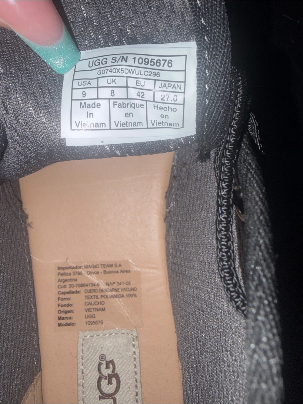 UGG neumel unlined ankle boots in black